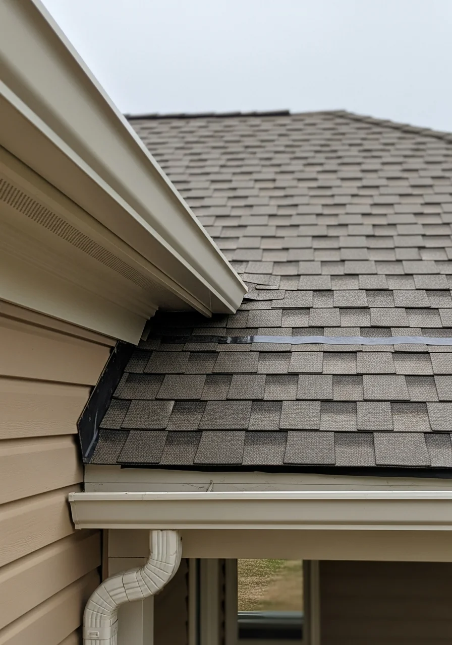 Close-up of quality craftsmanship on a Cumming home's exterior detail, showing attention to local building standards.