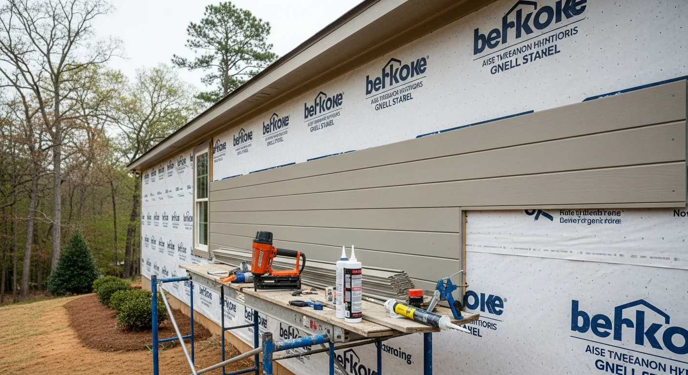 Freshly installed siding on a single-family home in Cumming, GA, showing clean panel alignment and sealed trim around windows. The exterior reflects a completed professional installation on a Forsyth County residential property.